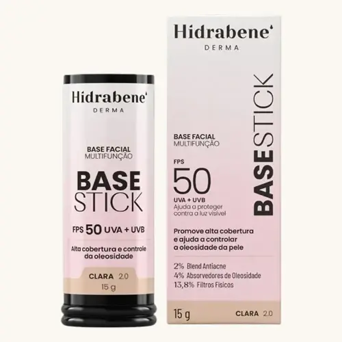 PROTETOR SOLAR HIDRABENE BASE STICK CLARA 2.0 FPS50 15GR