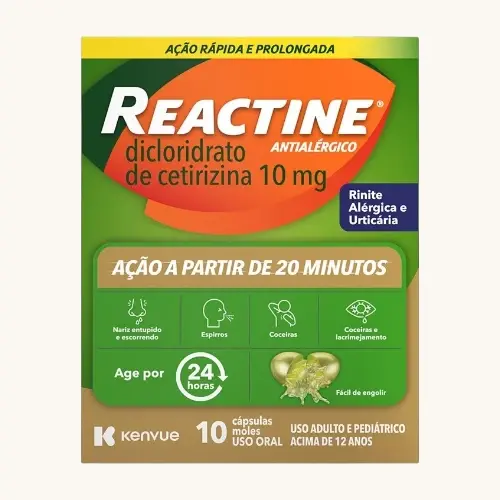 REACTINE 10MG 10 CAPSULAS