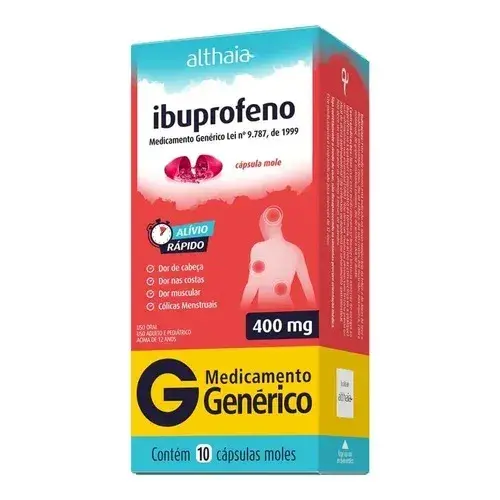 IBUPROFENO 400MG 10 CAPSULAS GEL GENERICO ALTHAIA