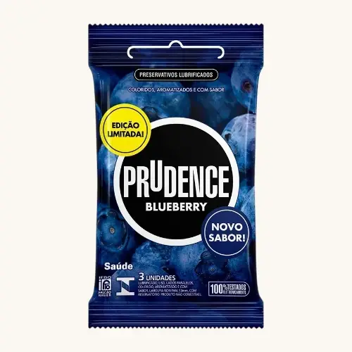 PRESERVATIVO PRUDENCE BLUEBERRY 3 UNIDADES