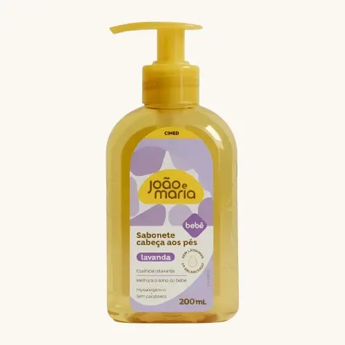 SABONETE LIQUIDO JOAO E MARIA BEBE LAVANDA 200ML