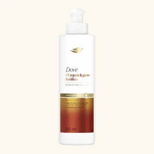 CREME DE PENTEAR DOVE UV REPAIR E GLOW + FERRULICO 240ML