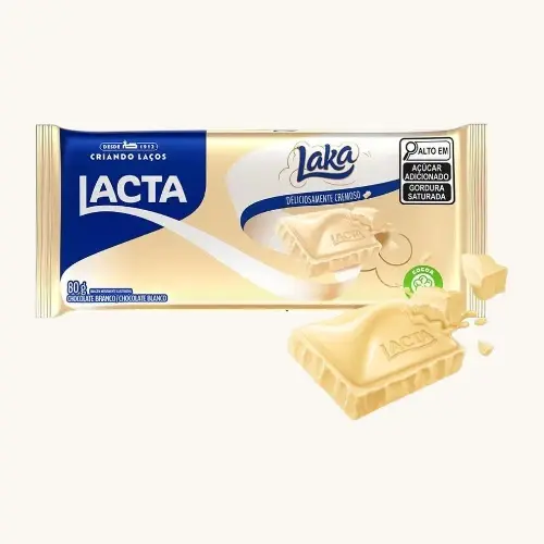 CHOCOLATE LACTA LAKA BRANCO 80GR