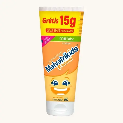 GEL DENTAL MALVATRIKIDS F-INF COM FLUOR 85GR LEVE 15GR GRATIS