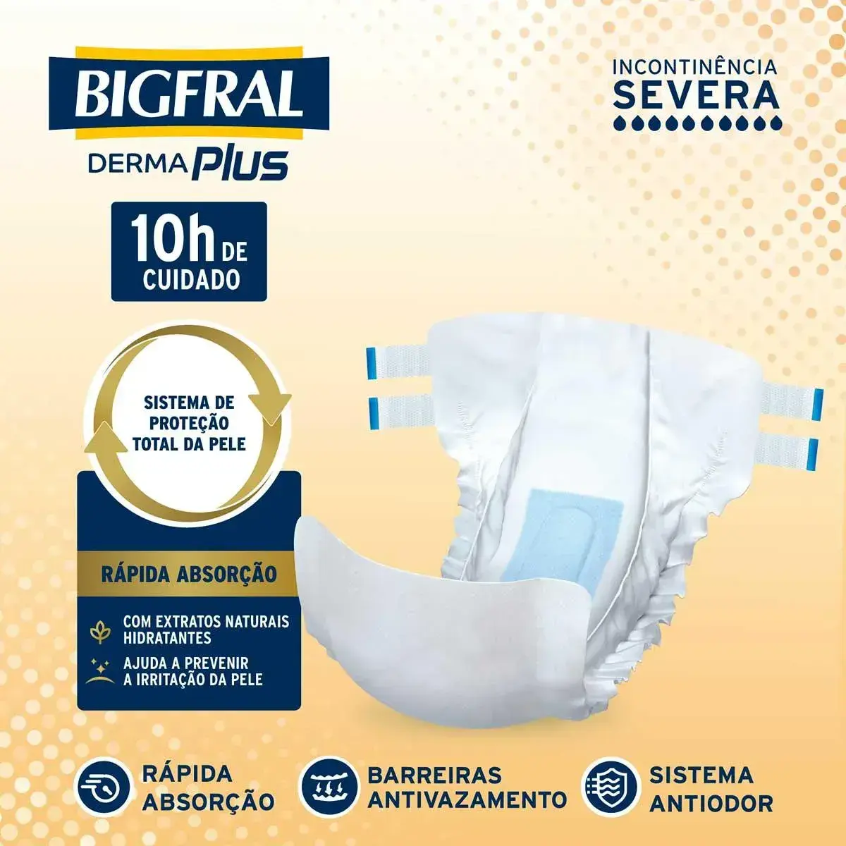 FRALDA BIGFRAL DERMA PLUS TAMANHO XG 14 UNIDADES