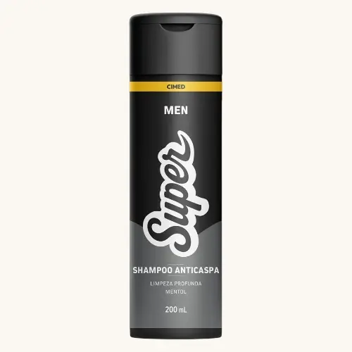 SHAMPOO ANTICASPA SUPER MEN LIMPEZA PROFUNDA MENTOL 200ML