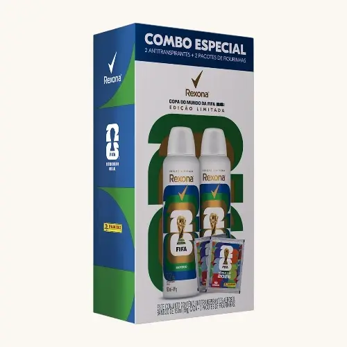 KIT DESODORANTE REXONA BAMBOO FEMININO AEROSOL 2UNIDADES DE 150ML + 2 PACOTES DE FIGURINHAS
