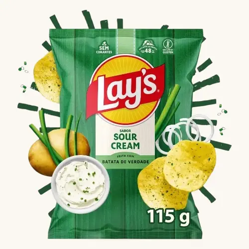 SALGADINHO LAYS SOUR CREAM 115GR