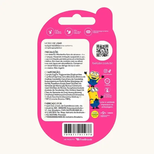 HIDRRATANTE LABIAL BETA MINIONS BANANA FPS6 9,5GR