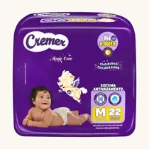 FRALDA CREMER DIA E NOITE TAMANHO M 22 UNIDADES MEGA JUMBO