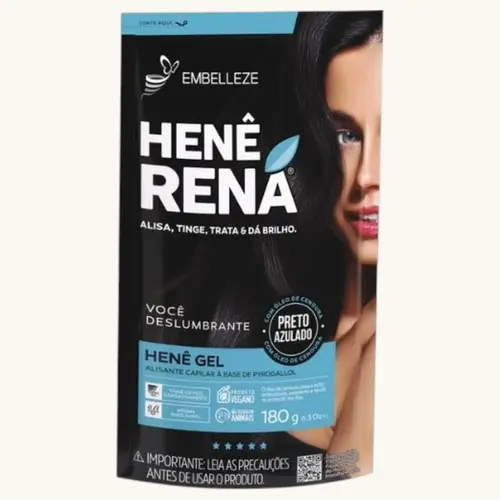 HENE RENA GEL PRETO AZULADO 180GR
