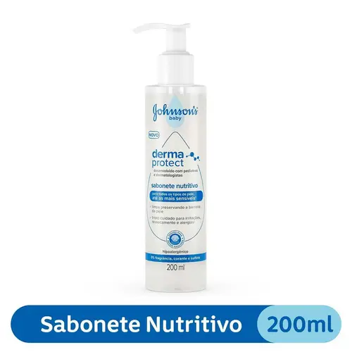 SABONETE LIQUIDO JOHNSON BABY DERMA PROTECT NUTRITIVO 200ML