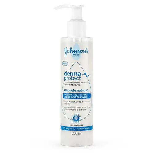 SABONETE LIQUIDO JOHNSON BABY DERMA PROTECT NUTRITIVO 200ML