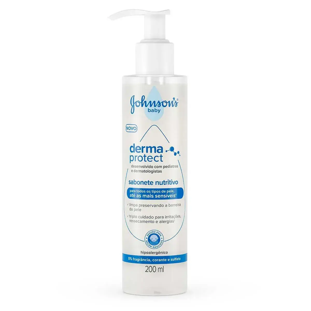 SABONETE LIQUIDO JOHNSON BABY DERMA PROTECT NUTRITIVO 200ML