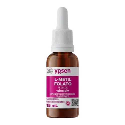 L-METILFOLATO DE CALCIO YDROSOLV YOSEN GOTAS 15ML SABOR LARANJA