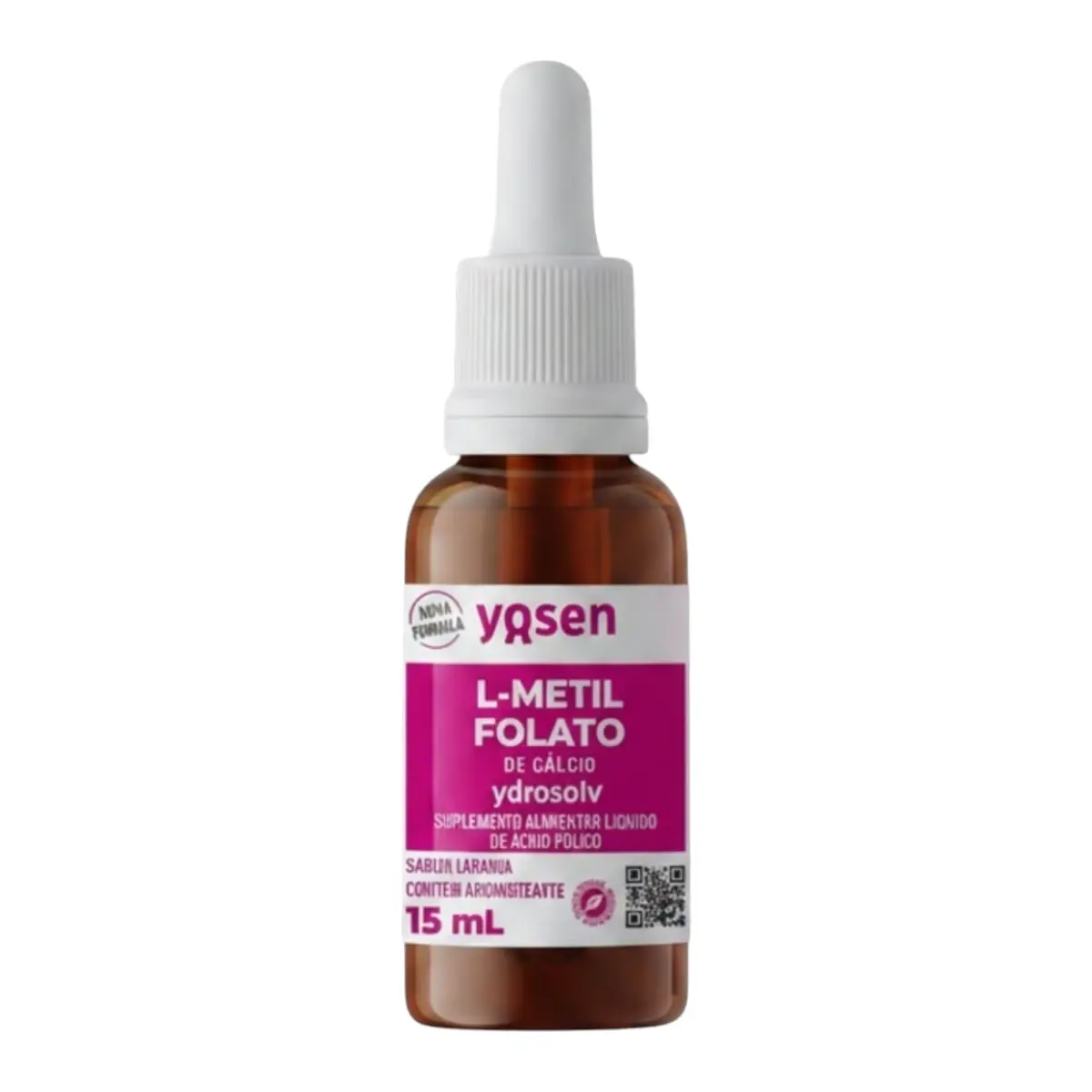 L-METILFOLATO DE CALCIO YDROSOLV YOSEN GOTAS 15ML SABOR LARANJA