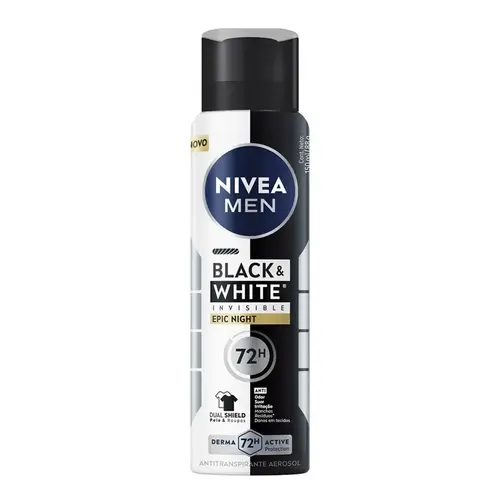 DESODORANTE NIVEA INVISIBLE BLACK&WHITE EPIC NIGHT MEN AEROSOL 150ML