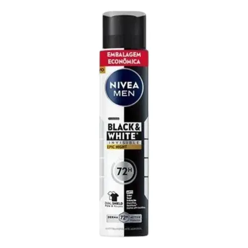 DESODORANTE NIVEA INVISIBLE BLACK&WHITE EPIC NIGHT MEN AEROSOL 200ML