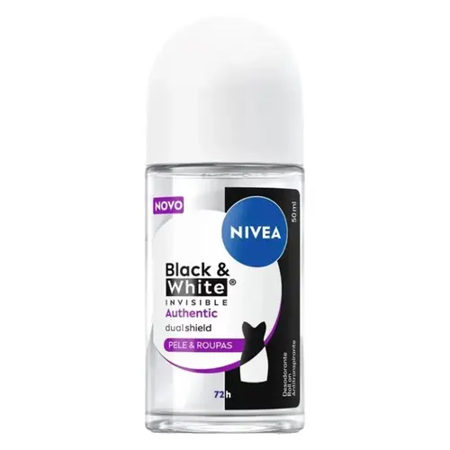 DESODORANTE NIVEA INVISIBLE BLACK&WHITE AUTHENTIC FEMININO ROLLON 50ML