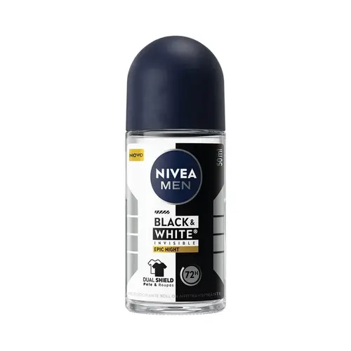 DESODORANTE NIVEA INVISIBLE BLACK&WHITE EPIC NIGHT MEN ROLLON 50ML