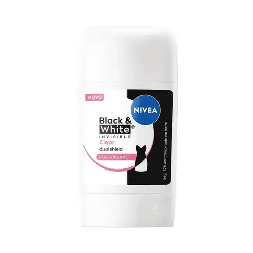 DESODORANTE NIVEA INVISIBLE BLACK&WHITE CLEAR FEMININO EM BARRA 54GR