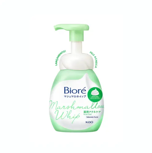 SABONETE LIQUIDO FACIAL BIORE ACNE CARE MARSHMALLOW WHIP 150ML