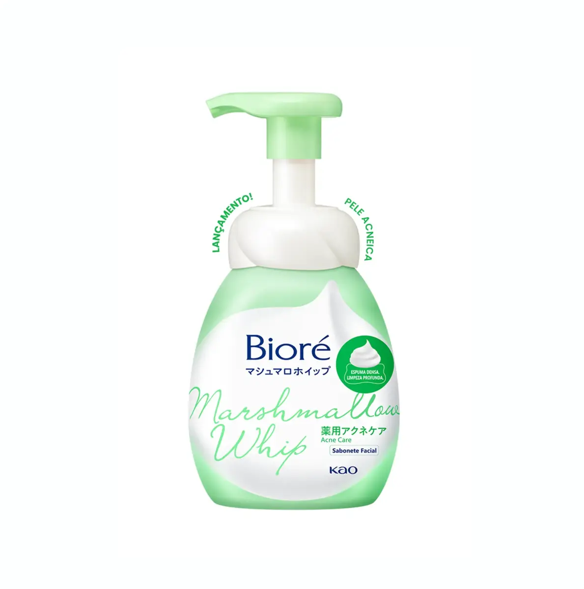 SABONETE LIQUIDO FACIAL BIORE ACNE CARE MARSHMALLOW WHIP 150ML