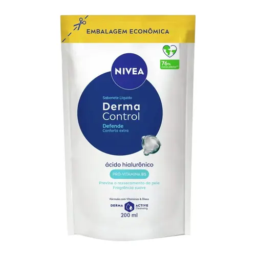 REFIL SABONETE LIQUIDO NIVEA DERMA CONTROL DEFENDE 200ML