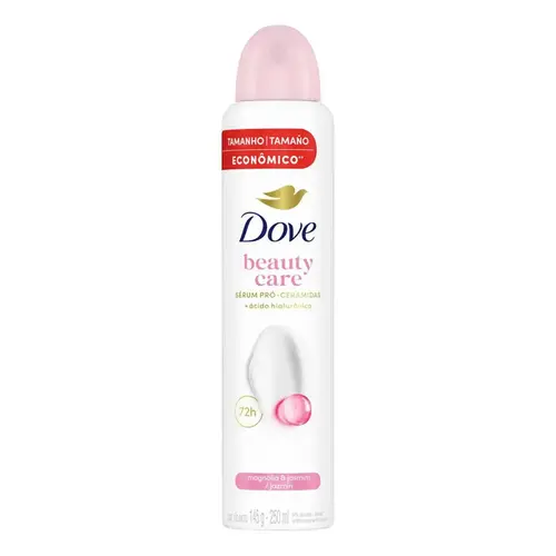 DESODORANTE DOVE BEAUTY CARE MAGNOLIA E JASMIM FEMININO AEROSOL 250ML