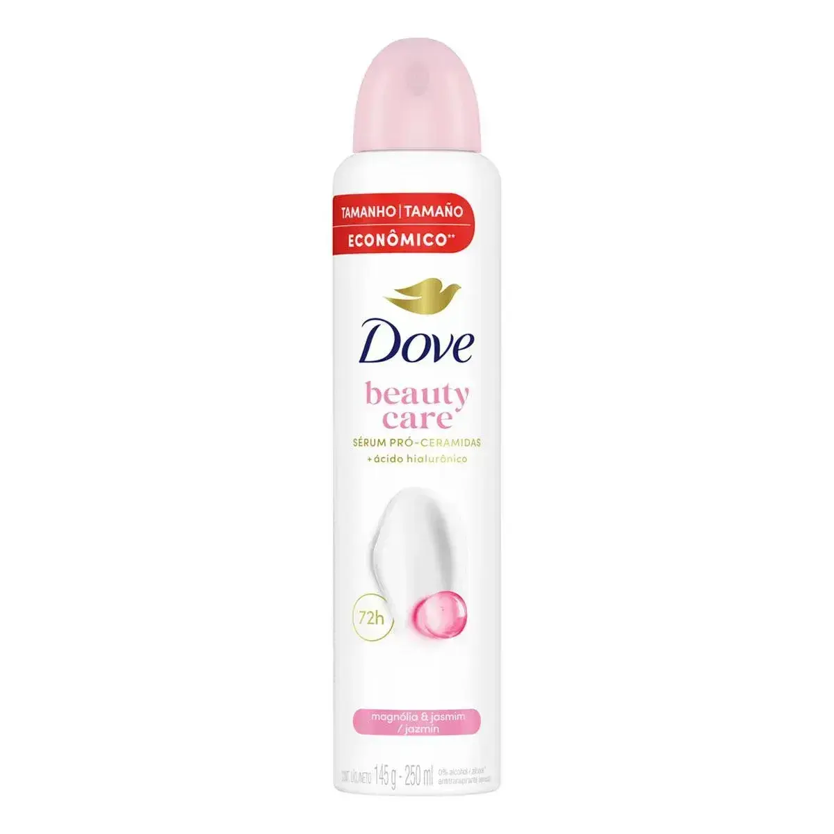 DESODORANTE DOVE BEAUTY CARE MAGNOLIA E JASMIM FEMININO AEROSOL 250ML
