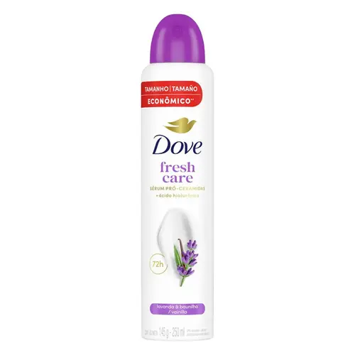 DESODORANTE DOVE FRESH CARE LAVANDA E BAUNILHA FEMININO AEROSOL 250ML
