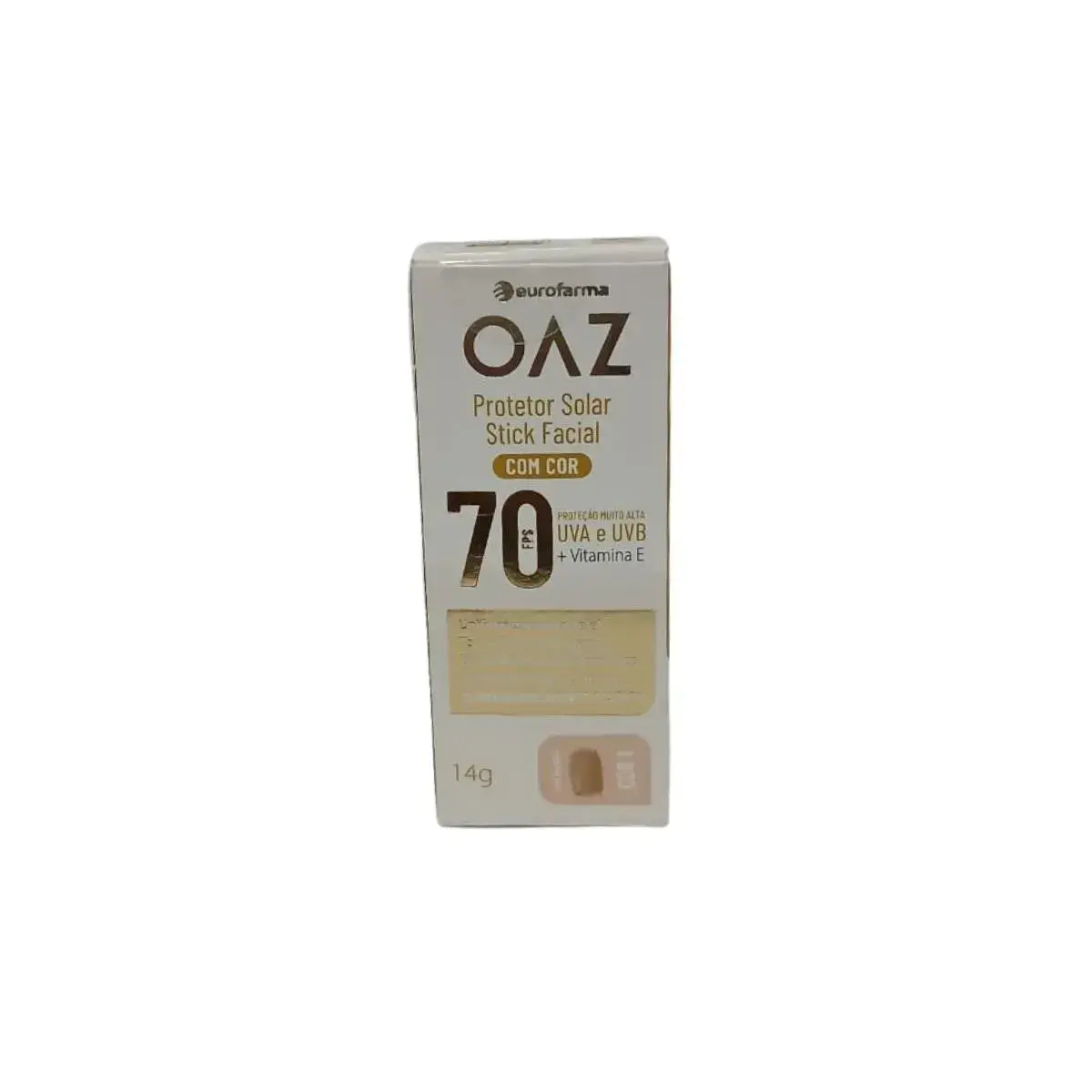PROTETOR SOLAR FACIAL OAZ STICK COR 1 FPS70 14GR