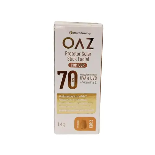 PROTETOR SOLAR FACIAL OAZ STICK COR 3 FPS70 14GR