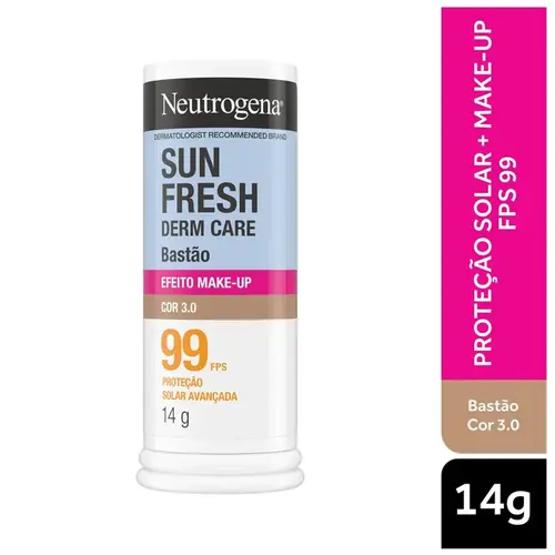 PROTETOR SOLAR NEUTROGENA SUN FRESH DERM CARE STICK COR 3.0 FPS99 14GR