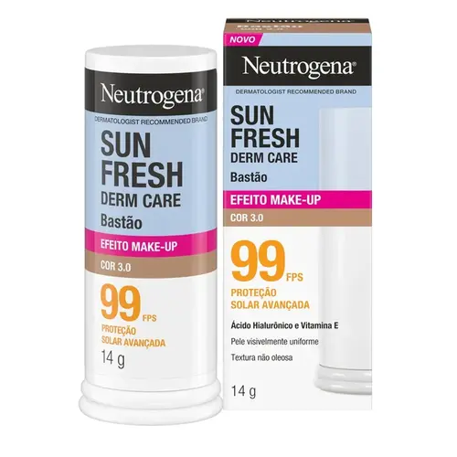 PROTETOR SOLAR NEUTROGENA SUN FRESH DERM CARE STICK COR 3.0 FPS99 14GR