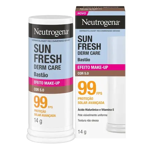 PROTETOR SOLAR NEUTROGENA SUN FRESH DERM CARE STICK COR 5.0 FPS99 14GR