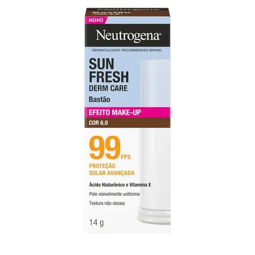 PROTETOR SOLAR NEUTROGENA SUN FRESH DERM CARE STICK COR 6.0 FPS99 14GR