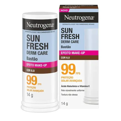 PROTETOR SOLAR NEUTROGENA SUN FRESH DERM CARE STICK COR 6.0 FPS99 14GR