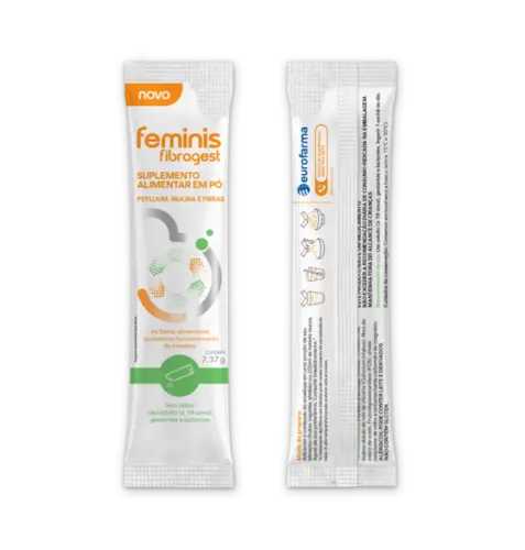 FEMINIS FIBRAGEST 10 SACHES DE 7,37GR CADA PSYLLIUM + POLIDEXTROSE + INULINA + FIBRA DA CASCA DE AVEIA + ASSOCIACOES