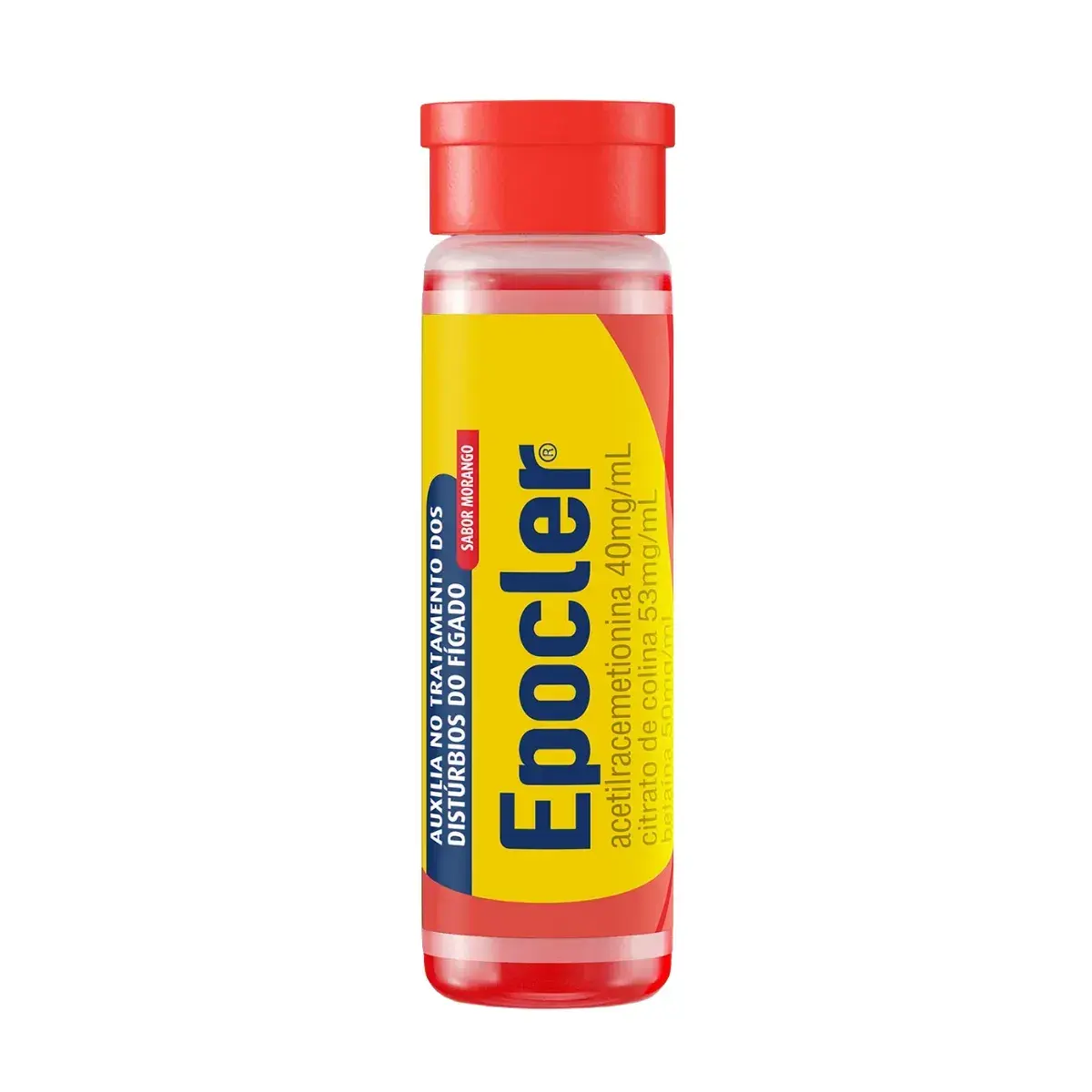 EPOCLER SABOR MORANGO 1 FLACONETE DE 10ML ACETILRACEMETIONINA + CITRATO DE COLINA + BETAINA