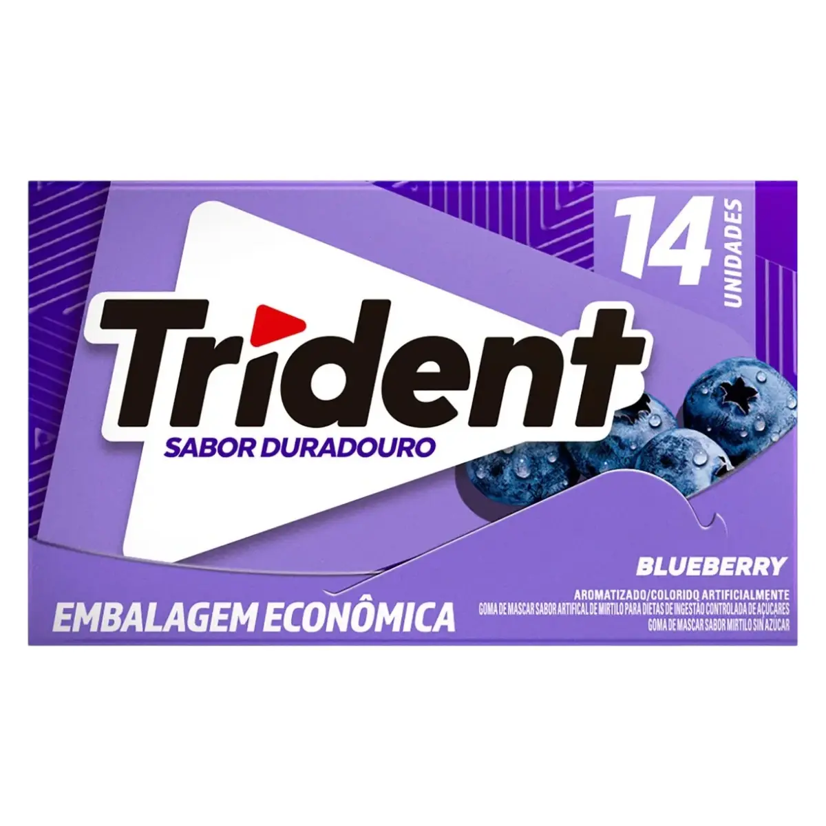 CHICLETE TRIDENT BLUEBERRY 14 UNIDADES