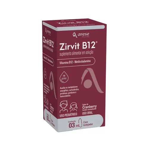 ZIRVIT B12 GOTAS 3ML SABOR CRANBERRY METILCOBALAMINA