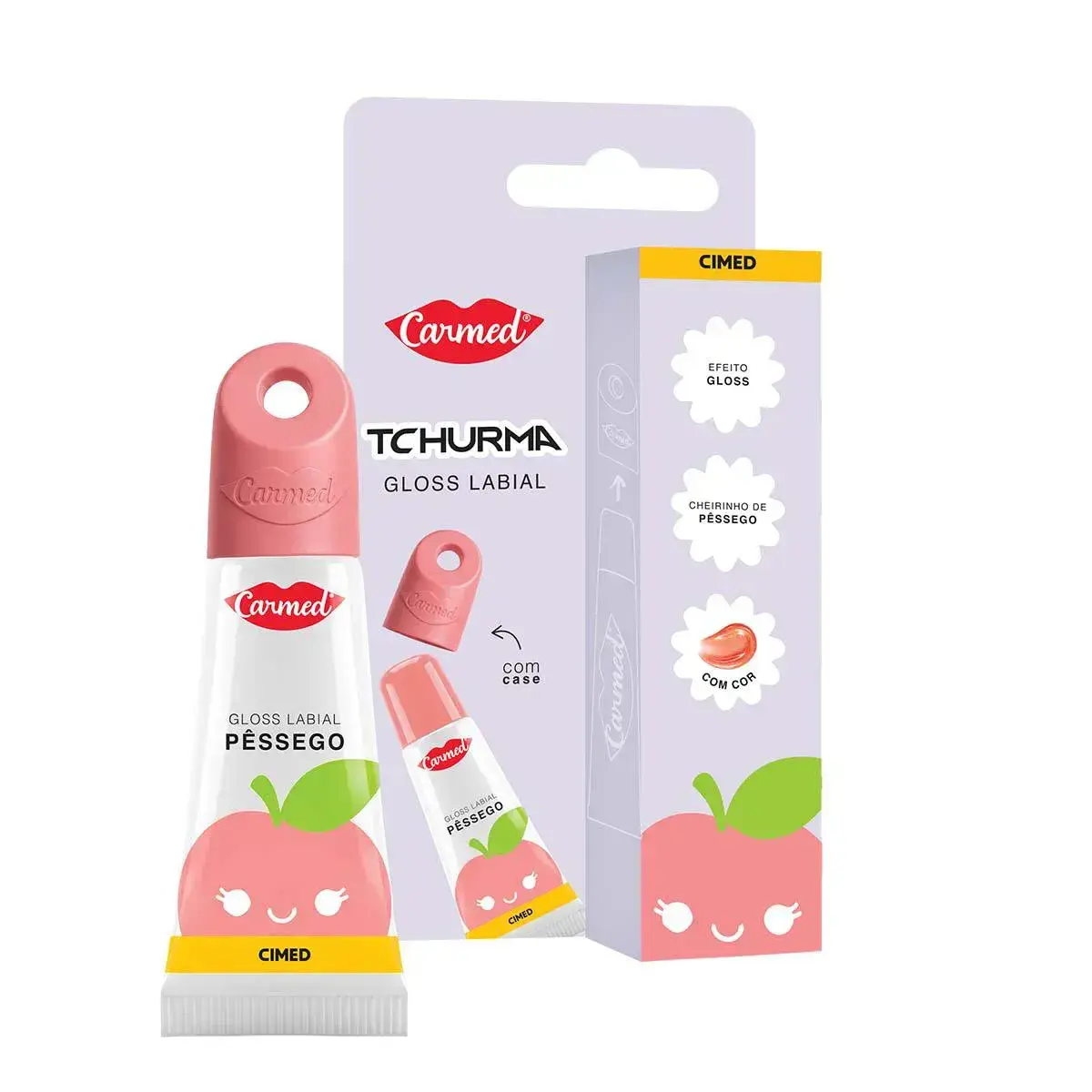 GLOSS LABIAL CARMED TCHURMA PESSEGO 5GR