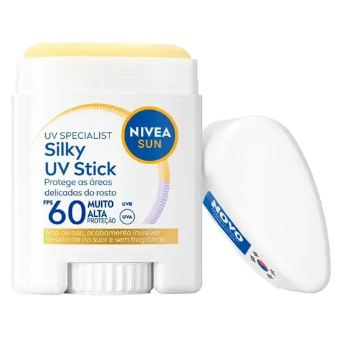 PROTETOR SOLAR FACIAL NIVEA SILKY UV STICK FPS60 15GR