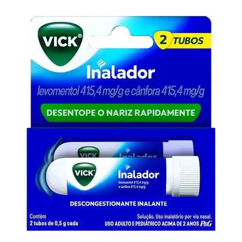VICK INALADOR 0,5GR 2 UNIDADES MENTOL + CANFORA