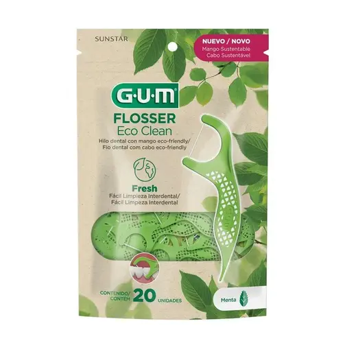 FIO DENTAL GUM FLOSSER ECO CLEAN FRESH MENTA 20 UNIDADES