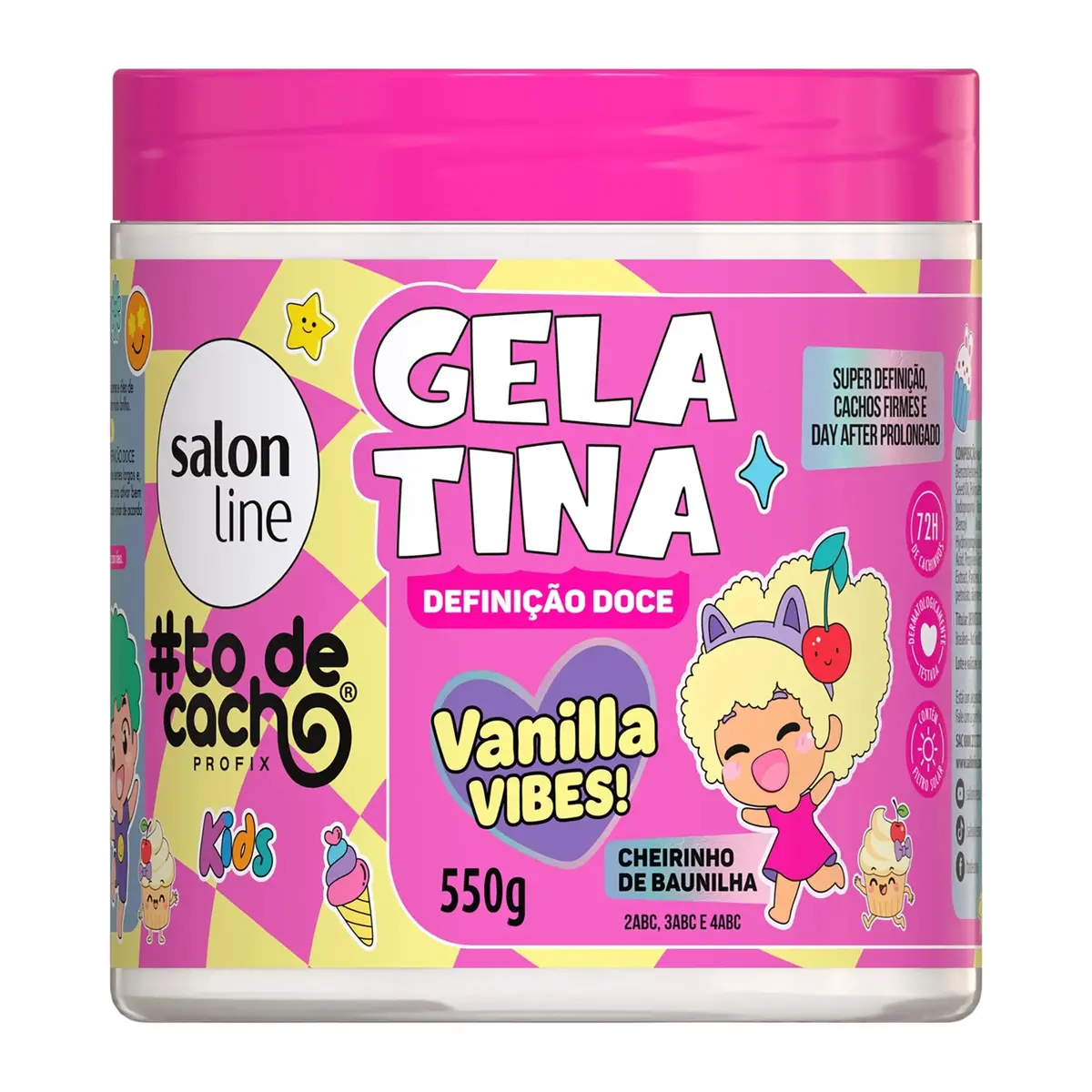 GELATINA SALON LINE TO DE CACHO KIDS VANILLA VIBES 550GR