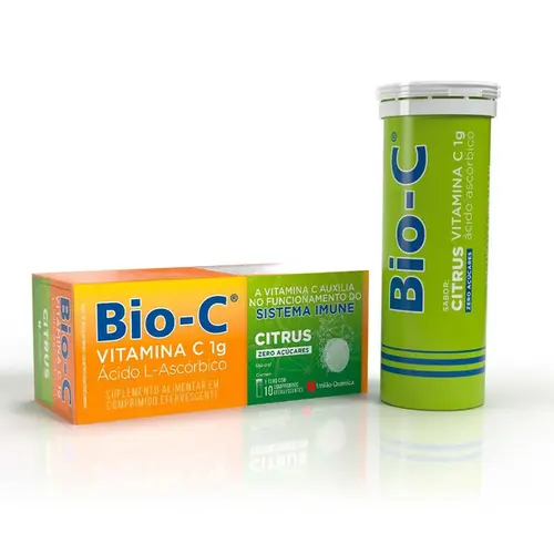 BIO-C 1GR 10 COMPRIMIDOS EFERVESCENTES SABOR CITRUS ACIDO ASCORBICO