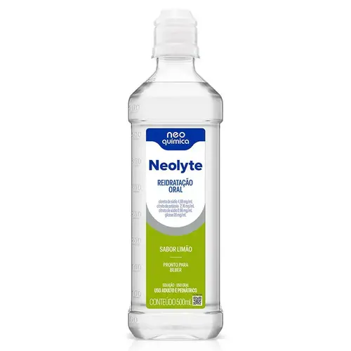 NEOLYTE SABOR LIMAO 500ML CLORETO DE SODIO + CLORETO DE POTASSIO + CITRATO DE SODIO + GLICOSE
