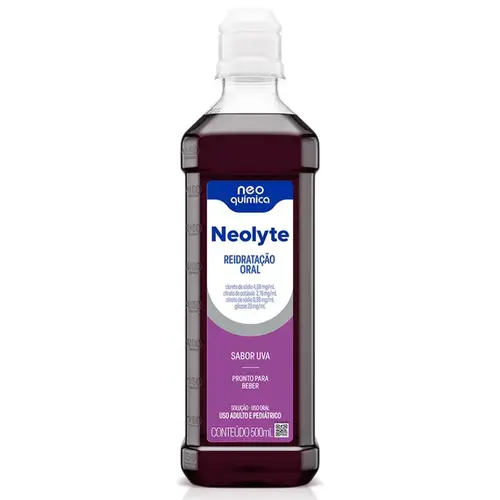 NEOLYTE SABOR UVA 500ML CLORETO DE SODIO + CITRATO DE POTASSIO + CITRATO DE SODIO + GLICOSE